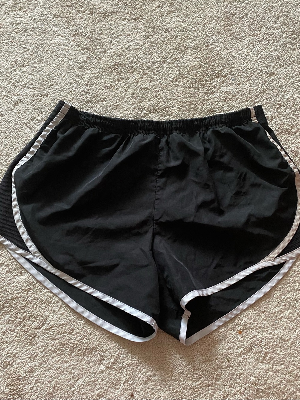 Black Women’s Athletic Shorts with White Trim